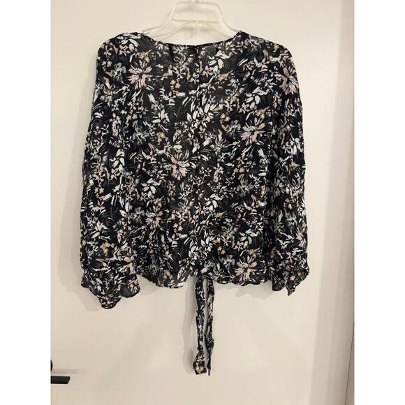 Sonoma Floral Tie-Front Blouse – EcoVero Viscose – NWT - Picture 3 of 5